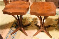 Lot #124 Pair of 1940’s Mah. End tables with