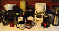 Mr Coffee (4-cup)/Coffee Grinder/ Thermos & cups