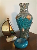 Tabletop Decor -- Vase & Sailboat