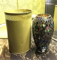 Wastebasket & Vase