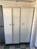 2 - approx 5 foot tall metal cabinets and contents