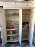 2 - approx 5 foot tall metal cabinets and contents