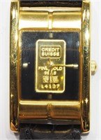 #48 Credit Sueiss Gold 999.9 1 Gm Ingot Watch