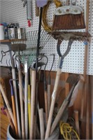 Group of Garden Tools in Shed