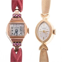 Two Lady's Dress Watches in 14K Gold