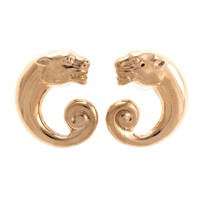 A Pair of Lady's 14K Panther Earrings