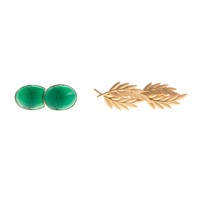 Two Pairs of Lady's Ear Clips in 14K Gold