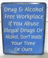 Drug Free Workplace Metal Sign - 24" x 30"