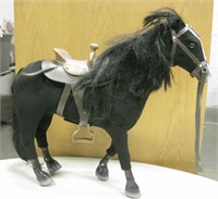 19" Paradise Horses Black Horse w/ Adjustable Legs