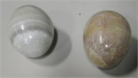 Set of 2 Stone Eggs 3" Long