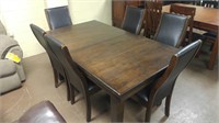 Whalen Table & 6 Chairs w' Butterfly Leaf