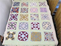 All-Cotton Hand Crafted Quilt-Made in1940's