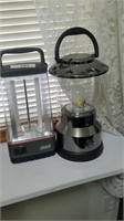 Two battery powered lanterns