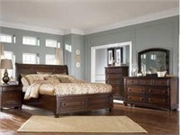 Ashley Porter 5 pc King Sleigh Bedroom Suite