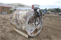 Round Fuel Barrel w/Pump, Approx 74"x 64"