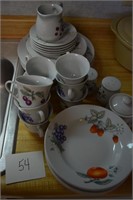 Lot of Dishes w/Fruit-Plates, Bowls, Cups, etc.