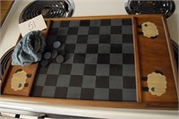 Rustic Checker Board w/Checkers