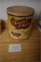 Vintage Charles Chip Tin