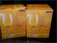 2 BOX SETS LUMINARC VINERY CRYSTAL GLASSES
