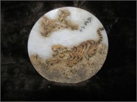 ANTIQUE ASIAN SEED ART ARTIST SIGNED ON MARBLE