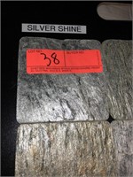 4 x 4 tumbled marble silver shine