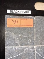 4 x 4 tumbled marble black pearl