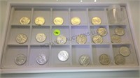 FULL ROLL $20 SILVER DOLLARS W/CONTAINER