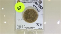 GOLD 1881 $10 EAGLE COIN