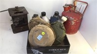 7 PC VINTAGE CAMPING GEAR CANTEEN & MORE