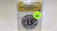 SILVER PLATED 2013 BITCOIN MEDAL ANACS
