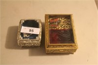 Two ornate jewelry boxes