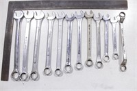 12pc Misc SAE Combination Wrenches