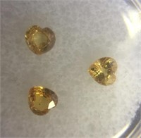 3 Yellow Sapphires (approx. .75CTW)