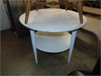 Two Tier Round White Table