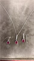Beautiful sterling necklace and earrings
