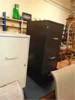 Three Drawer black File Cabinet