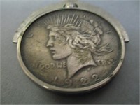 1922 Silver Dollar w/holder