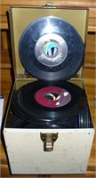 Vtg Metal Case Full of 45's