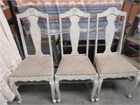 Set of 3 Dining Chairs -need Repainting & Covering