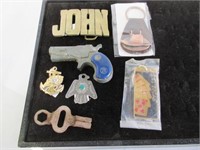 Brass Buckle, Vintage Cap Gun, Skate Key, Etc