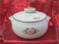 Hall's "Rose White" Covered Casserole