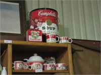 Cambells Soup Lunchbox, Mugs, Tourine, etc.