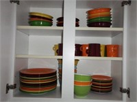 Lot #158 Entire cabinet full of fiestaware