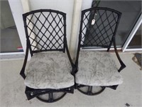 Lot #113 Pair of metal bentwood style patio