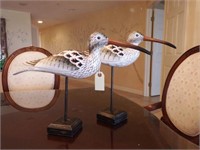 Lot #92 (3) Wooden decorative shorebird decoys