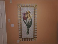 Lot #65 Large designer style Tulip oil on canvas