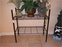 Lot #41 Black stainless coated two-tier storage