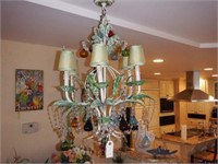 Lot #42 Designer hanging six arm chandelier