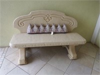 Lot #4 Designer concrete garden bench complete