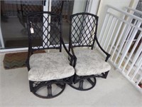 Lot #111 Pair of  metal bentwood style patio